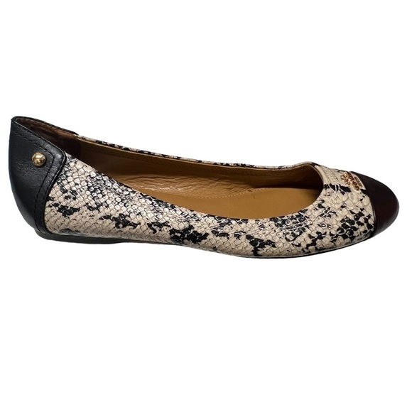 Coach Chelsea Snakeskin Ballet Flats Size 7 - Picture 1 of 9